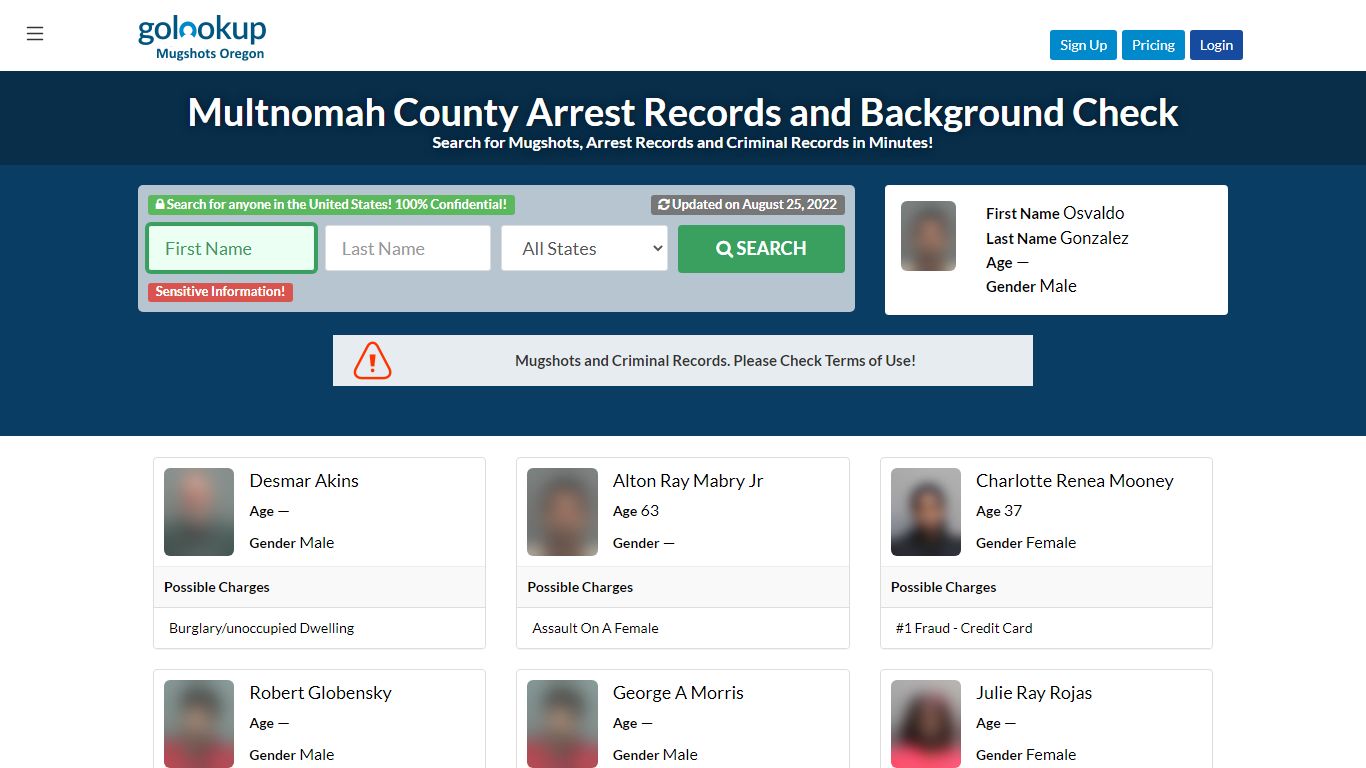 Multnomah County Mugshots, Multnomah County Arrest Records - GoLookUp